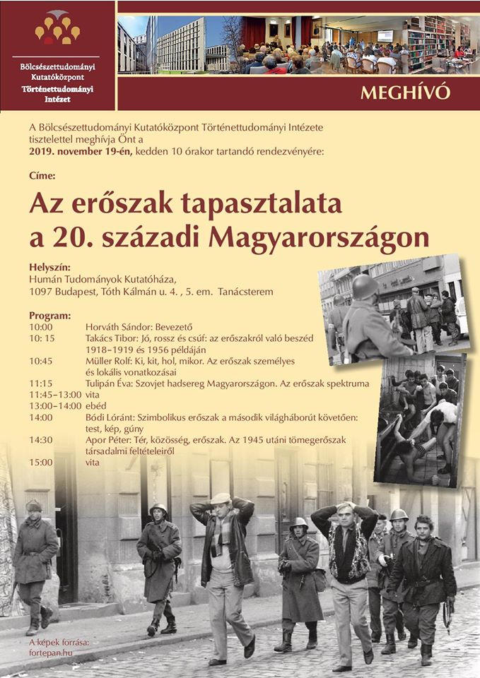 Konferencia: Az erőszak tapasztalata a 20. századi Magyarországon