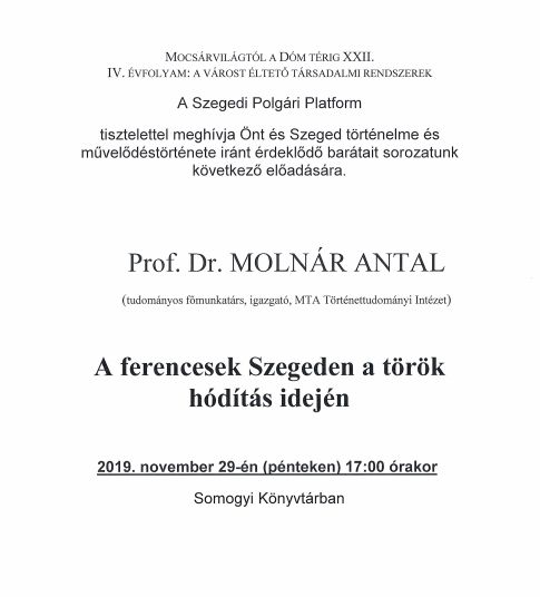 Molnár Antal előadása Szegeden