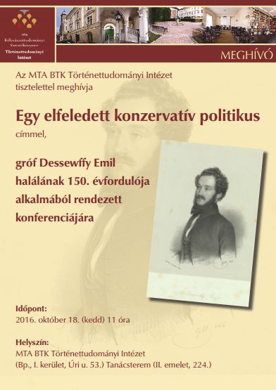 Konferencia Dessewffy Emil halálának 150. évfordulója alkalmából 