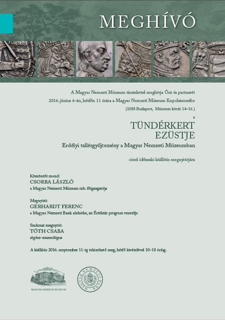 A Tündérkert ezüstje című kiállítás megnyitója a Magyar Nemzeti Múzeumban