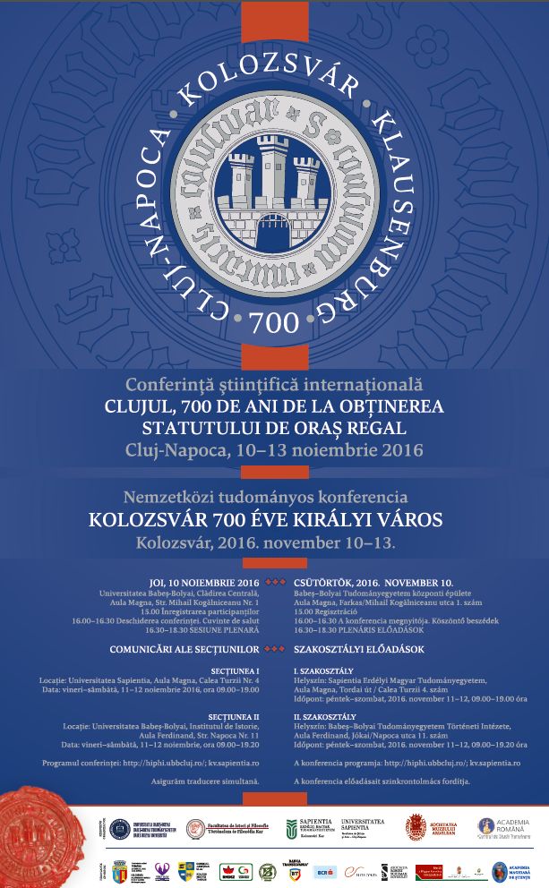 Cluj/Kolozsvár/Klausenburg – 700: konferencia Kolozsváron kollégáink részvételével