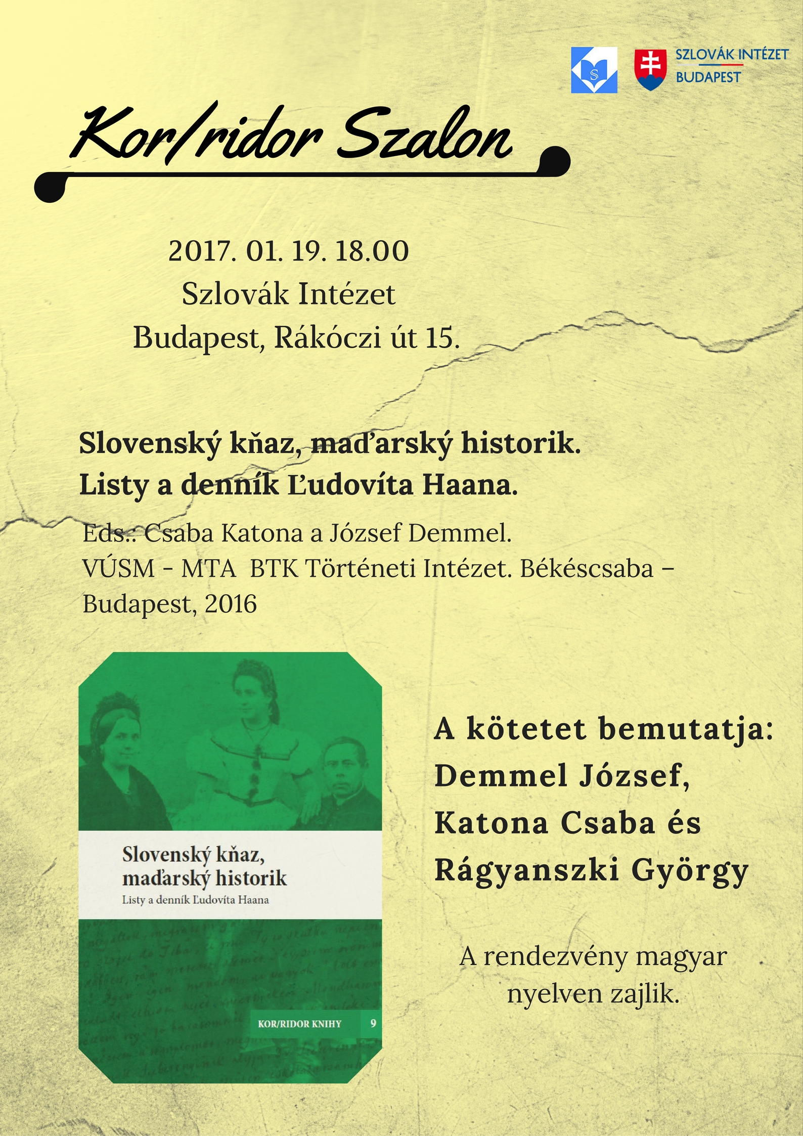 A Kor/ridor Könyvek (Kor/ridor Knihy) 9. kötetének bemutatója a Szlovák Intézetben