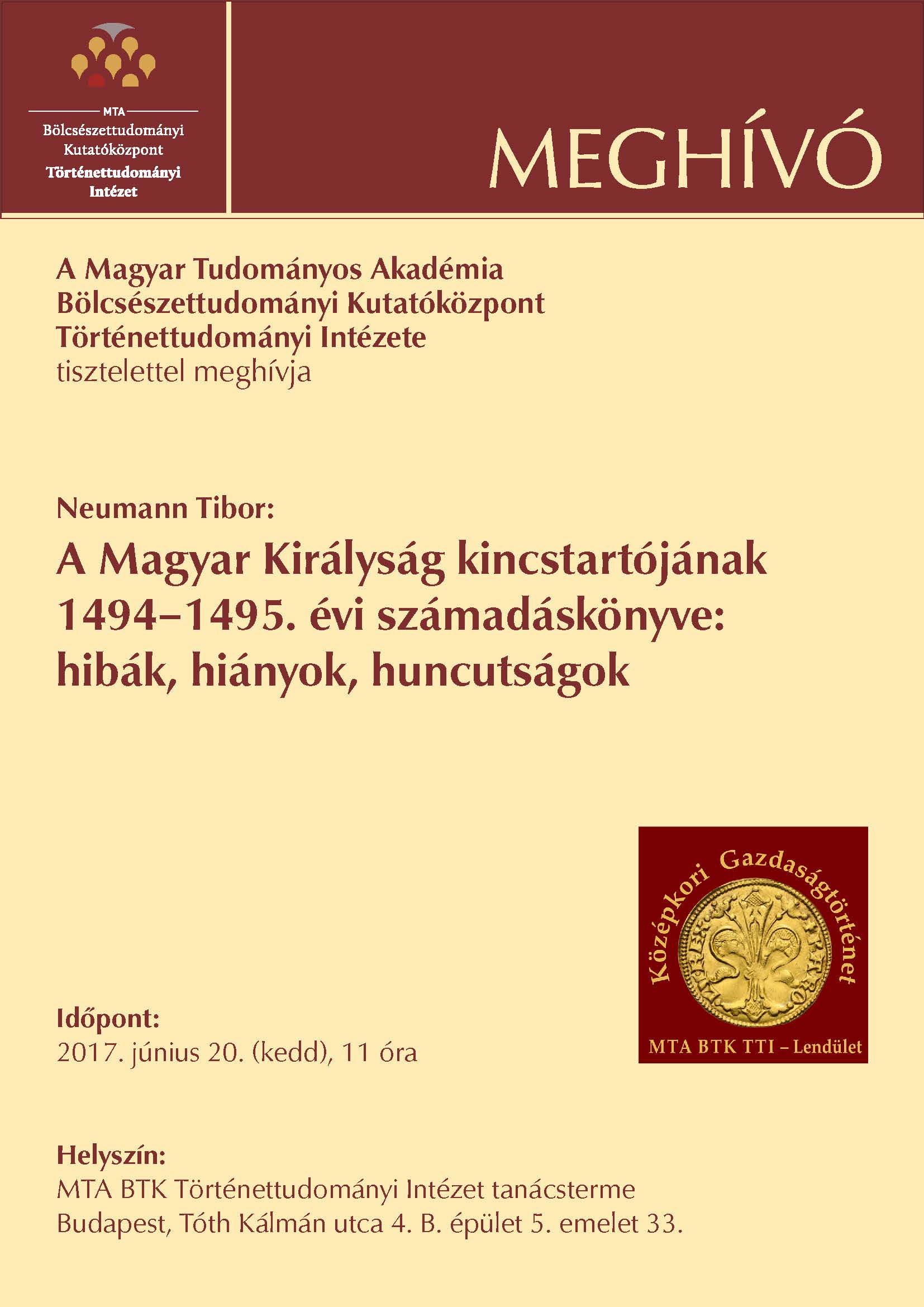  A Magyar Királyság kincstartójának 1494–1495. évi számadáskönyve