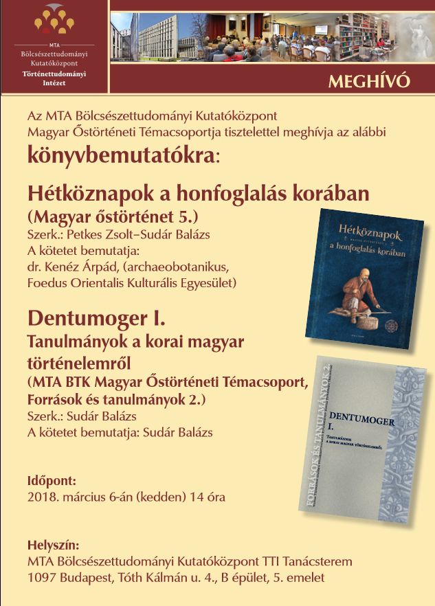 A Magyar Őstörténeti Témacsoport kettős könyvbemutatója