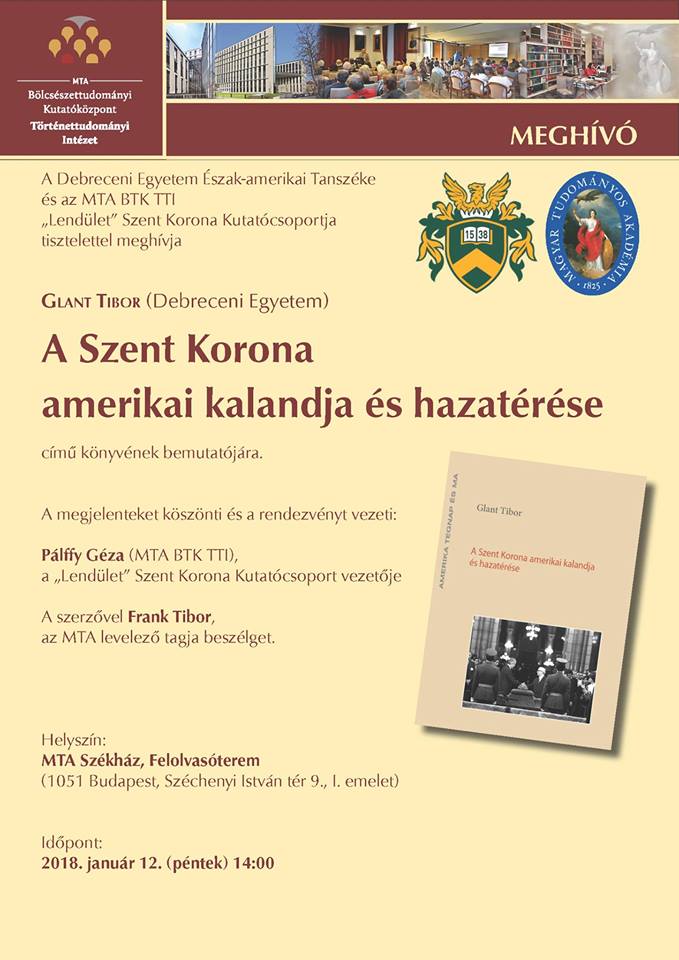 Glant Tibor könyvének bemutatója a Magyar Tudományos Akadémián