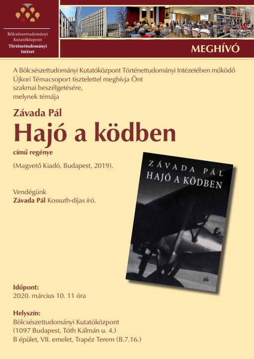 Szakmai beszélgetés Závada Pál Kossuth-díjas íróval