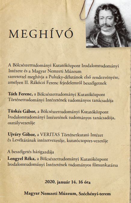 Beszélgetés II. Rákóczi Ferencről a Magyar Nemzeti Múzeumban Tóth Ferenc részvételével