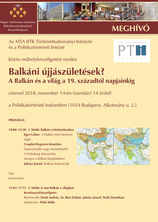 Beszámoló intézetünk és a Politikatörténeti Intézet Balkán-konferenciájáról