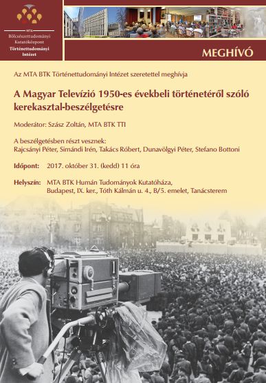 Kerekasztal-beszélgetés a Magyar Televízió 1950-es évekbeli történetéről