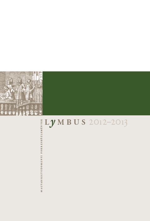 Megjelent a Lymbus. Magyarságtudományi Forrásközlemények, 2012–2013 összevont évkönyv