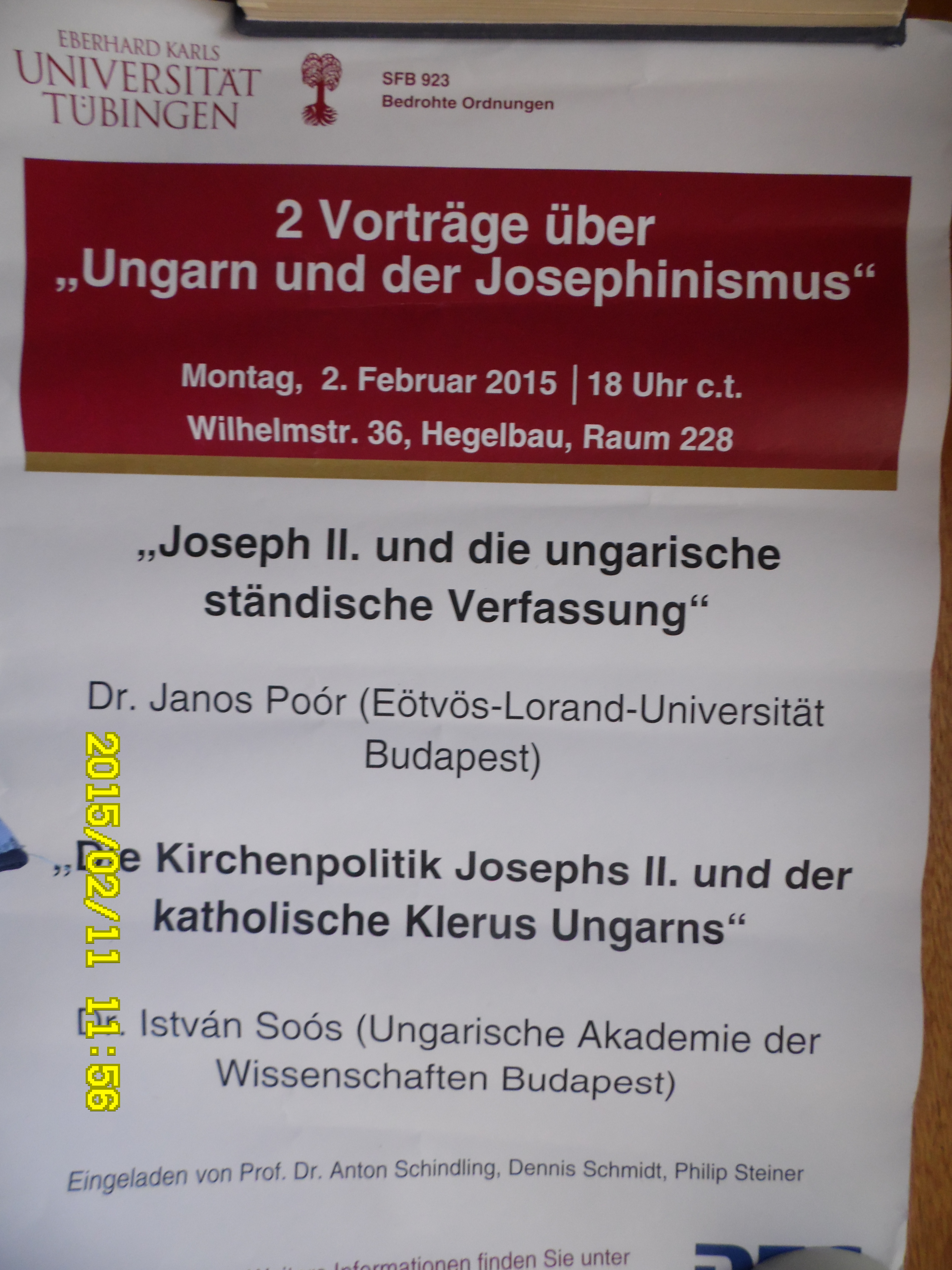 Soós István előadása Tübingenben